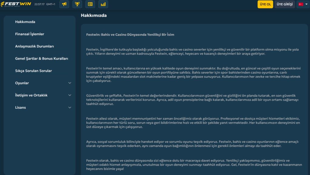 festwin hakkında bilgiler